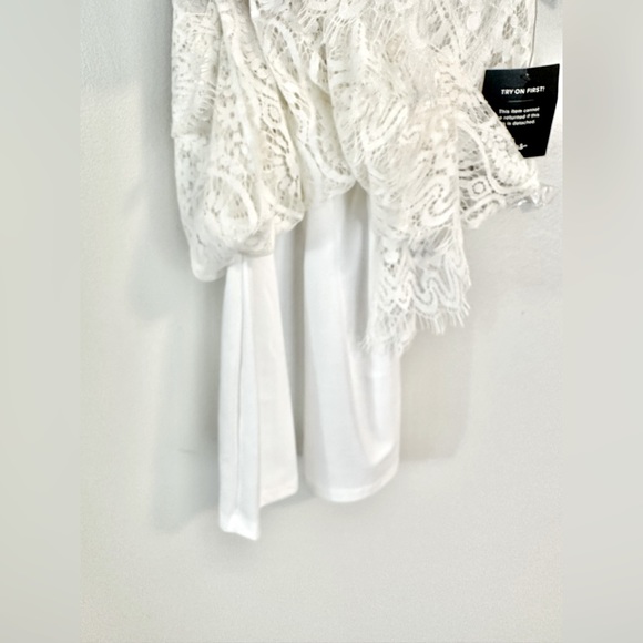 LULU’S Remarkable White Lace Dress size Large. New with tag - Picture 12 of 16